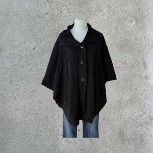 Black knit cape